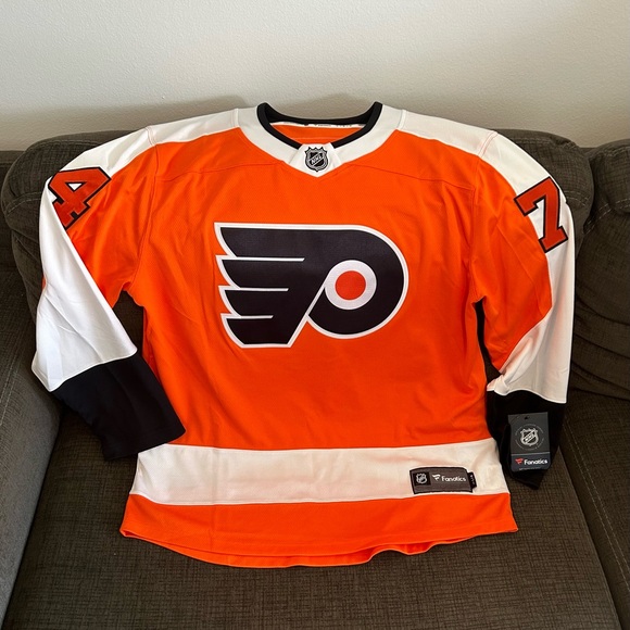 Fanatics Authentic Philadelphia Flyers Owen Tippett #74 Hockey Jersey Men’s Sz L